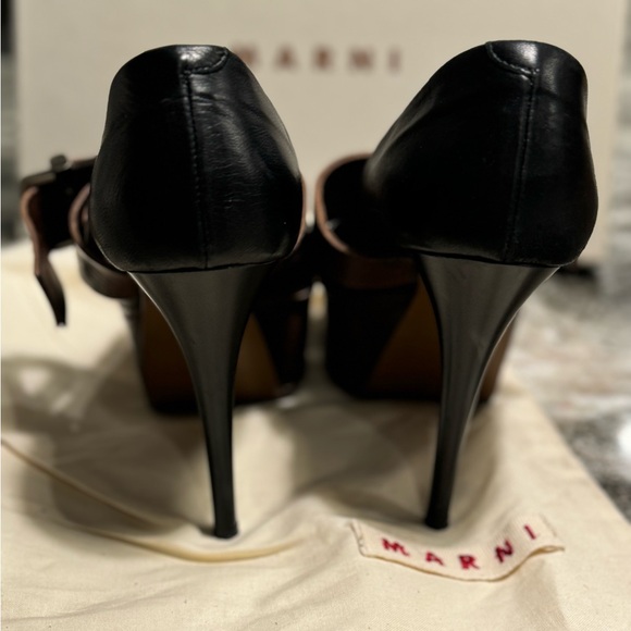 🔥Marni Scarpa platform‎ pump with box - brown & black from Neiman Marcus🔥 - Picture 7 of 10